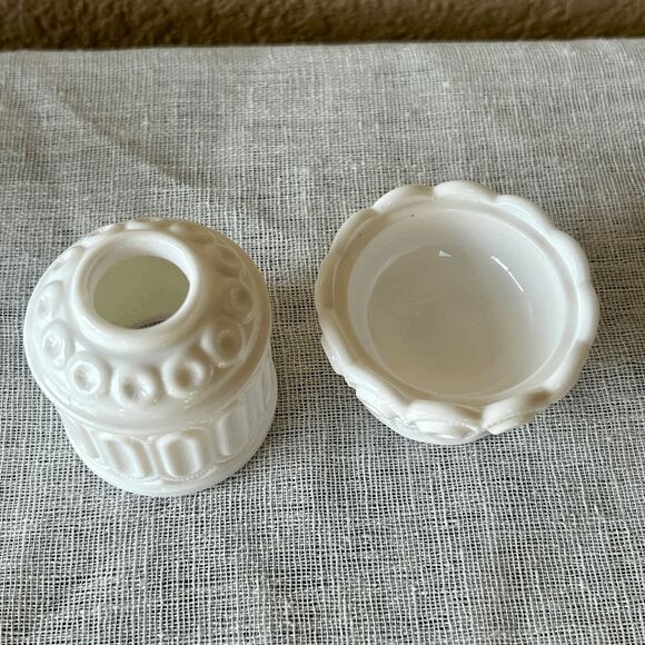 Mini L.E. Smith Mould Moon & Star Courting Fairy Lamp - Milke Glass - Weishar Gl - Picture 4 of 4